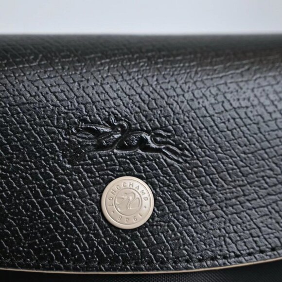 Black Longchamp Medium Canvas Bag - Picture 4 of 8